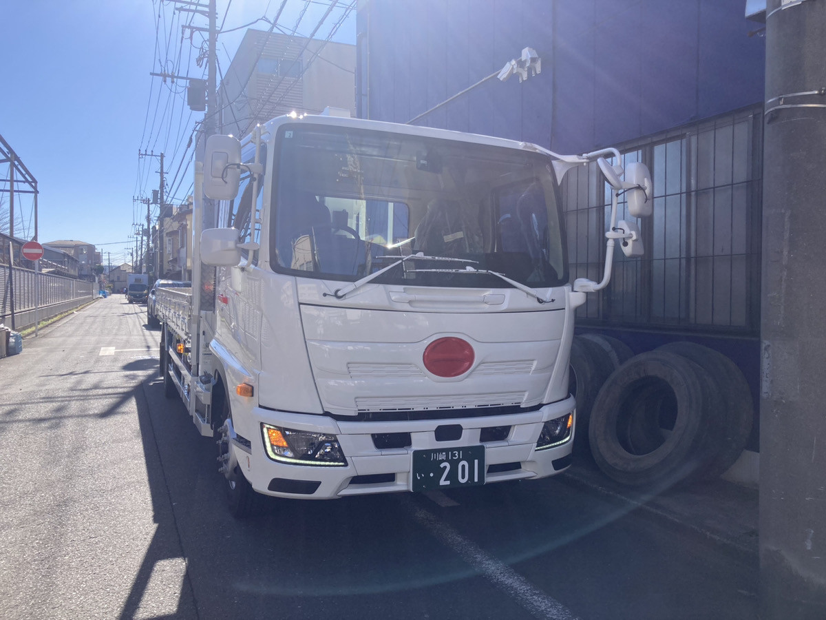 ７t積クレーン付平ボディ（日野自動車　レンジャー　タダノクレーン付）