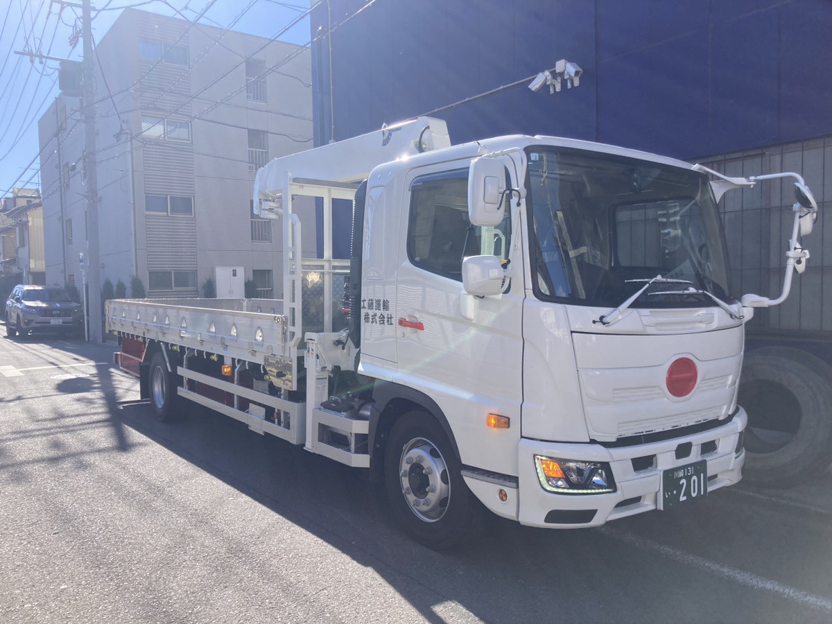 ７t積クレーン付平ボディ（日野自動車　レンジャー　タダノクレーン付）